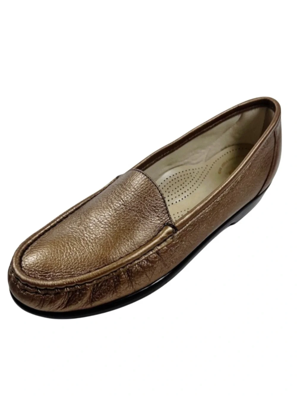 SAS Women’s Gold Metallic Faux Leather Loafer Size 10